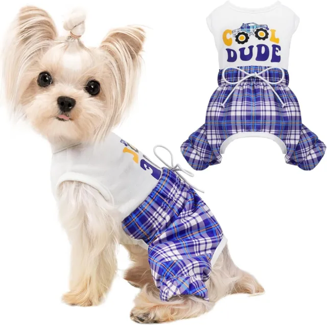Dog Pajamas Cat Puppy Jumpsuit Pet Clothes Coat Warm Cotton Dog Outfit US