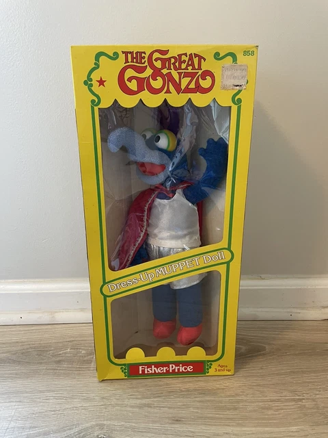 Vintage 1982 The Great Gonzo Fisher Price Dress Up Muppet Dolls Jim Henson box