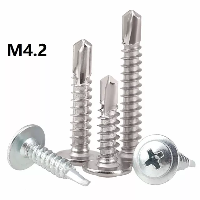 M4.2 Bohrschrauben Linsenkopf Mit Flansch Schrauben Selbstschneidend Stahl