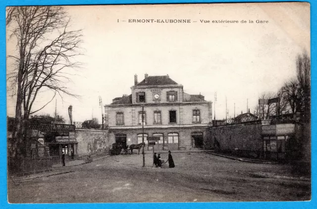 Cpa 95 Ermont-Eaubonne - Vue Exterieure De La Gare