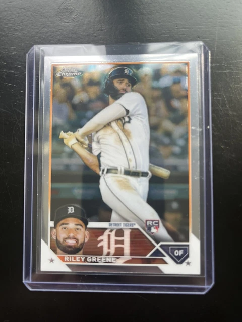 CARTE RECRUE BASEBALL Riley Greene 2023 Topps chrome RC #182 Detroit