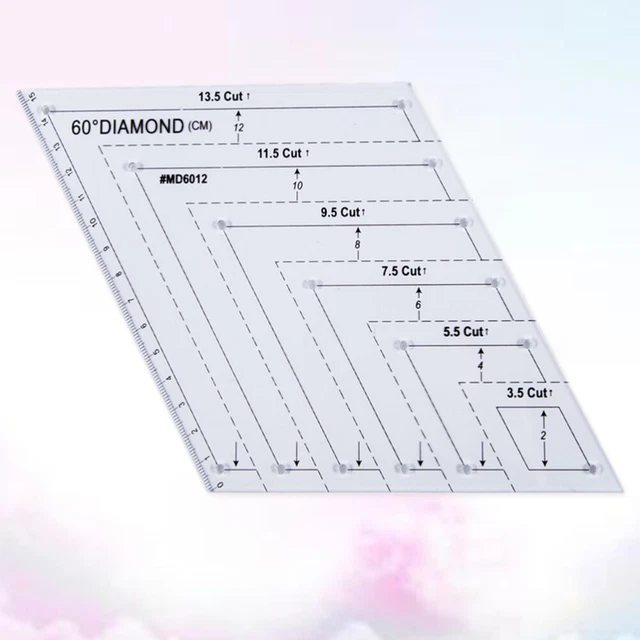 Patchwork Ruler 60 Degree DIY Quilting Ruler Patchwork Acrylic Template Sewing