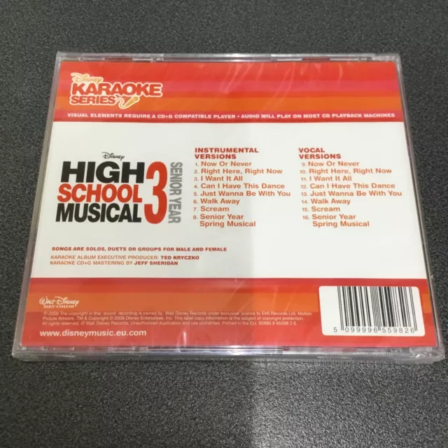 Disney Karaoke Series High School Musical 3 CDG strumentale 2