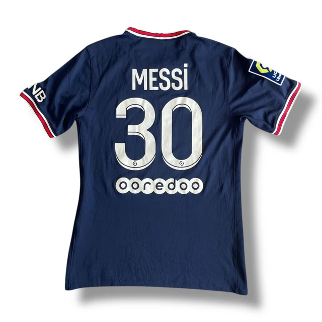 Maillot Officiel PSG 2021/2022 Domicile - Messi #30 (Taille S) Jordan Navy