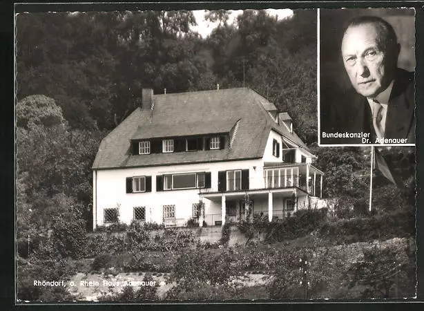 AK Rhöndorf a. Rhein, Haus Adenauer, Bundeskanzler Konrad Adenauer