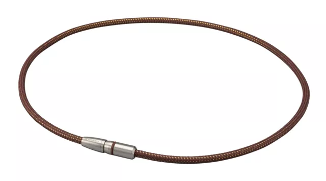 Phiten Necklace RAKUWA Magnetic Titanium necklace Bullet Brown/Gold 50cm0217TG73