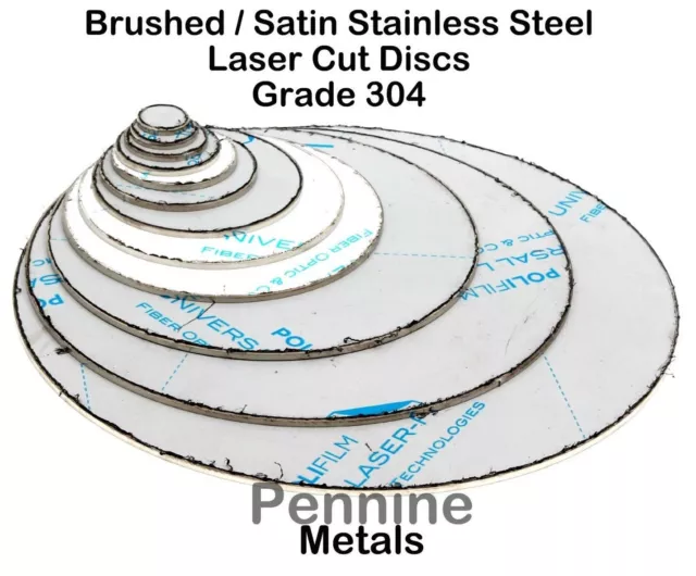 STAINLESS STEEL Blank Round DISCS 304 Grade Sheet Metal Precision Laser Cut