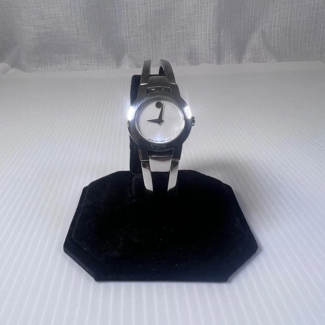 MOVADO AMOROSA 84 E4 1842 Black Dial Womens WATCH Sapphire Crystal 24mm