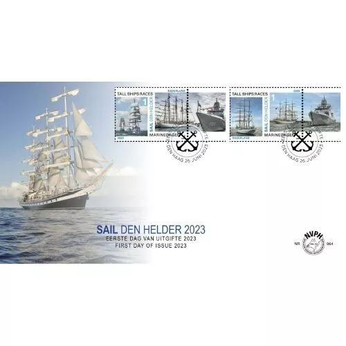 NETHERLANDS 2023 TALL SHIP RACES / SAIL DEN HELDER FDC nr 864 MNH