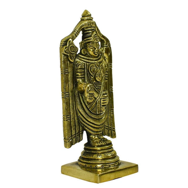 Tirupati Balaji Statue Vishnu Religious Murti Idol Sculpture Figurine Home Dacor