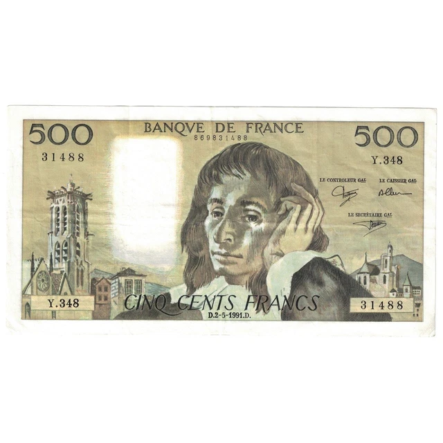 Billet 500 francs curie 1995 F.031795722 - Collection