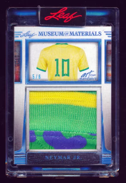 2023 Leaf Art of Sport NEYMAR Jr. /6 Game worn Jumbo Brazil Patch! 3-color