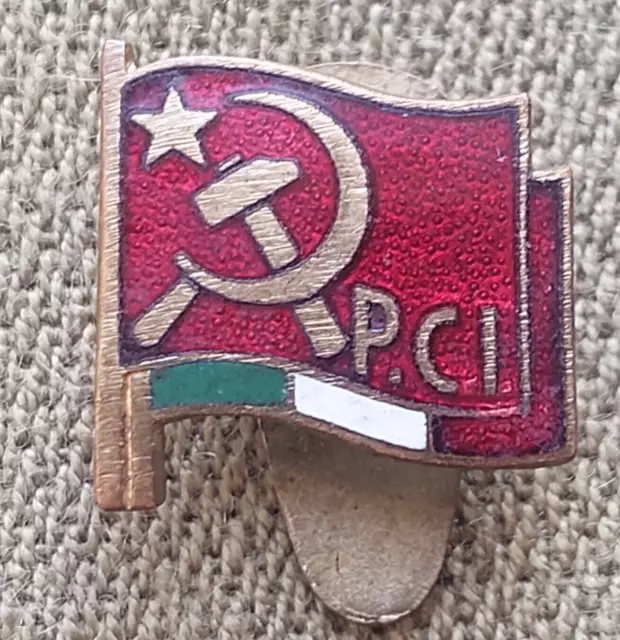 Distintivo Politico Pci Partito Comunista Italiano Partigiani Patriotic Badge