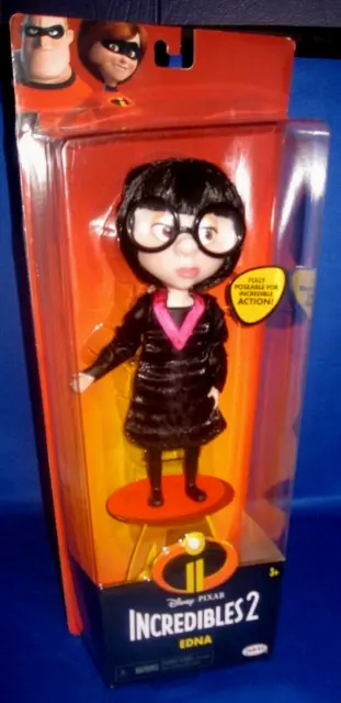 Disney Pixar Incredibles 2 Edna Fully Poseable Collector Doll, New