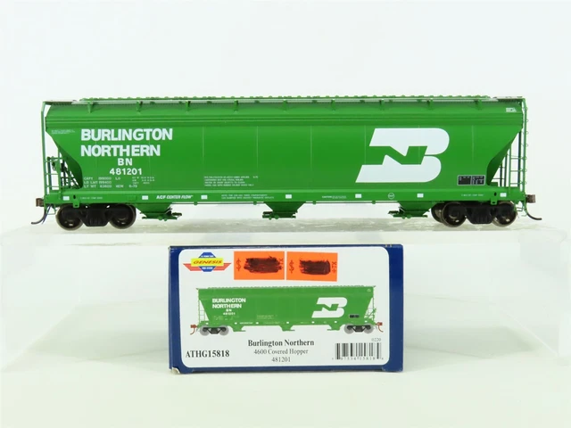 HO Athearn Genesis ATHG15818 BN Burlington Northern 3-Bay Covered Hopper #481201