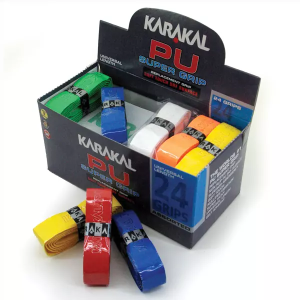 Karakal Coloured PU Super Grip (Box of 24) For Squash Rackets And Tennis Rackets