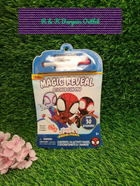 Disney Junior Spidey & His Amazing Friends Magic Reveal Sticker Fun Pad Ages 3+