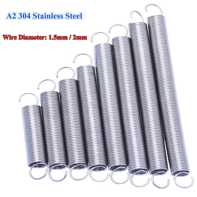 10 Stück Druckfedern Aus Federstahl – Schwarz, Abmessung 2mm X 16mm X 50mm (Durchmesser X Drahtstärke X Länge)