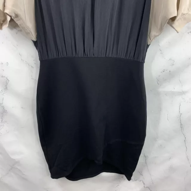 MASON Michelle Mason Dress Combo Silk  dolman sleeve mini Dress Size 6 s 3