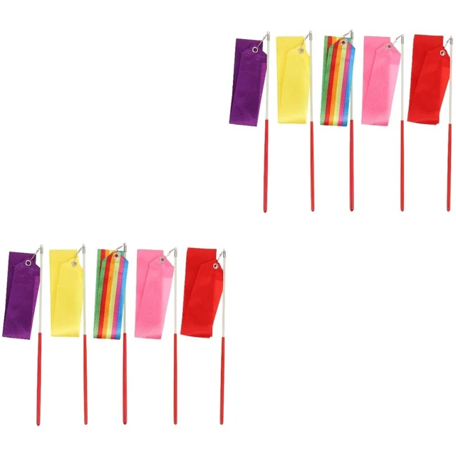 10 Pcs Dance Ribbon Streamers Twirling Rhythmic Ribbons Dancing Child
