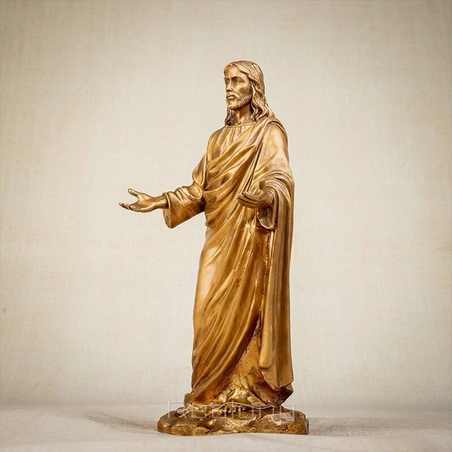 Bronze Jesus Statue Christ Blessing Sculpture Casting Art For Home Decoration