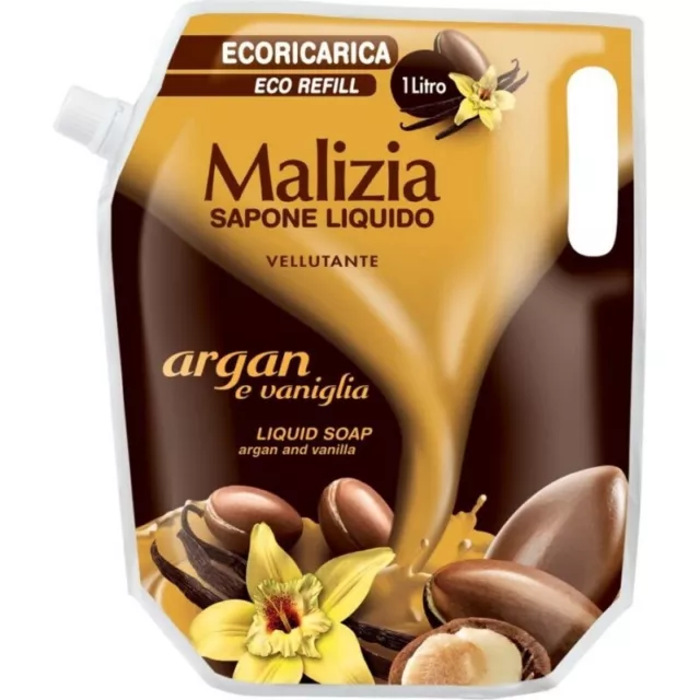 MALIZIA Liquid Soap Argan And Vanilla Eco Refill 1L