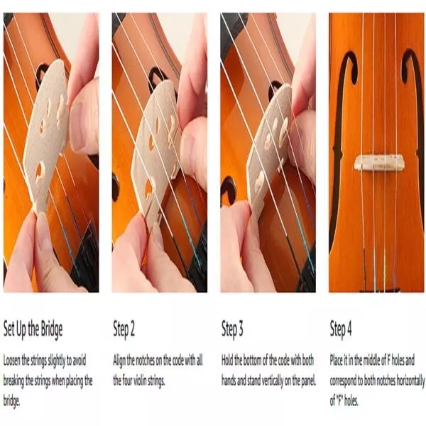 Violin 4/4 Full Size for Beginners with Carry Case Entry Level String Instrument 3