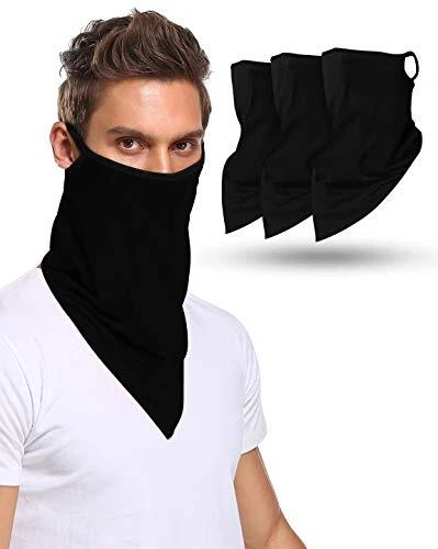 Multi-Pack Face Bandana with Ear Loops Neck Gaiter Face Scarf/Neck ...
