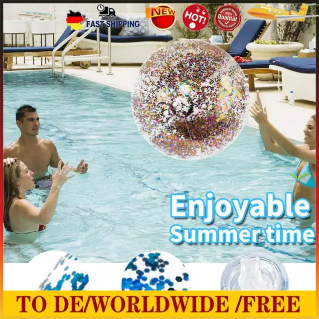 Wasserball-Spielzeug, glitzert, aufblasbares PVC-Schwimmbad-Wasserspielzeug (bun