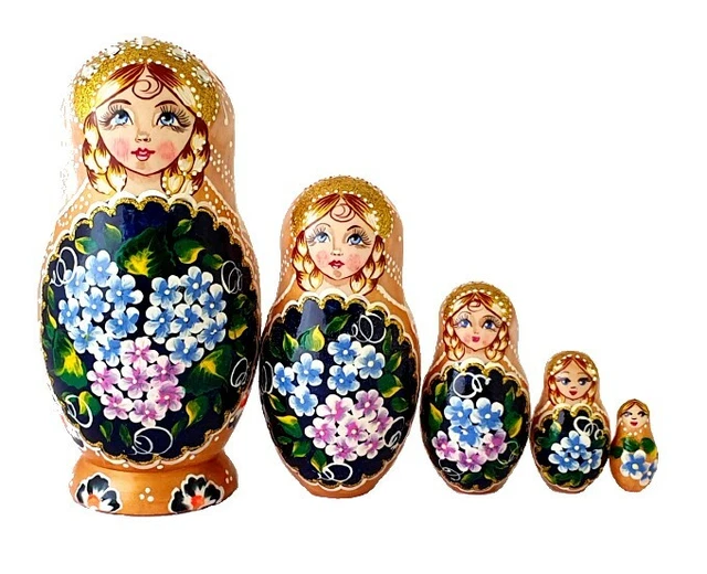 Poupées Russes Matriochka Peintes à La Main – Avec Poulet Gourich – Russie – NEUVES