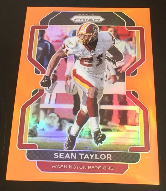 2021 Prizm #216 Sean Taylor Orange Refractor 110/249 Redskins HOF