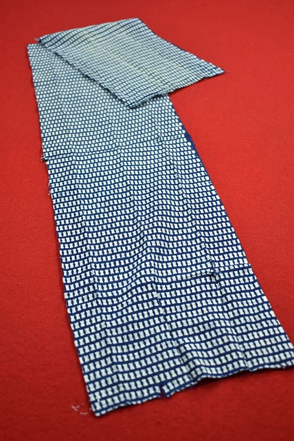 Vintage Japanese Fabric Cotton Antique Boro Patch Indigo Blue Dyed 32.7"/MM57/35