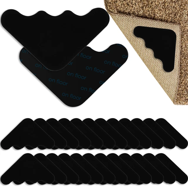 24Pcs Rug Grippers Cloud-Shaped Non-Slip Rug Pads Reusable Carpet Corner  GT