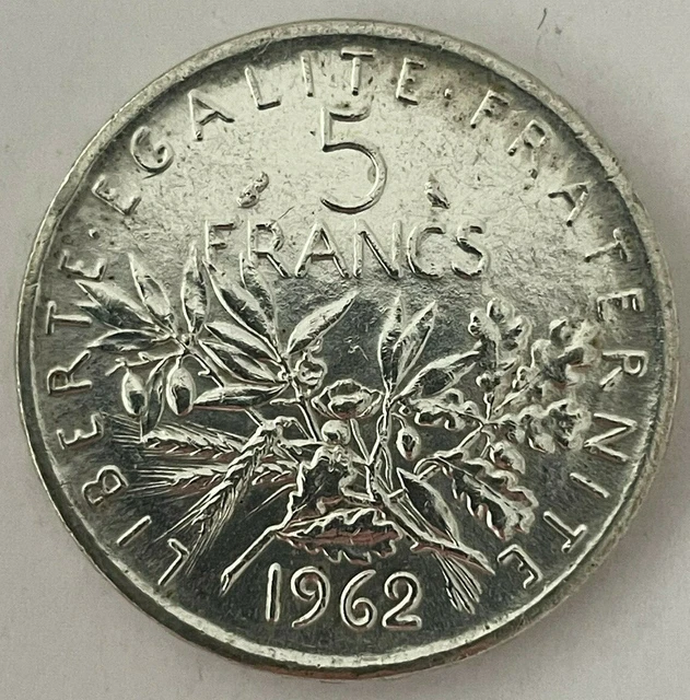 5 Francs Argent 1962 - Semeuse - Spl/Fdc - Provenant D'un Rouleau D'epoque - 3