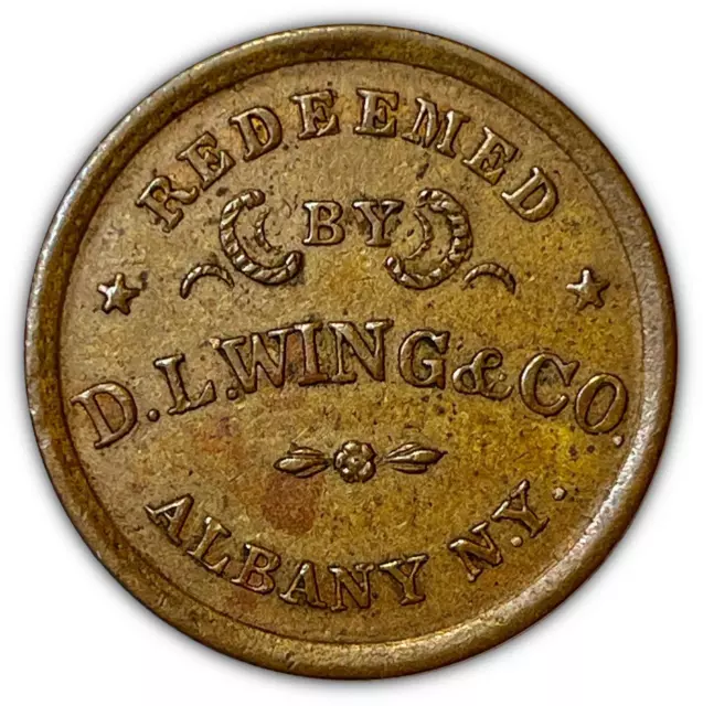 1860s Union Flour Redeemed By DL Wing & Co Civil War Token Uncirculated UNC 2767