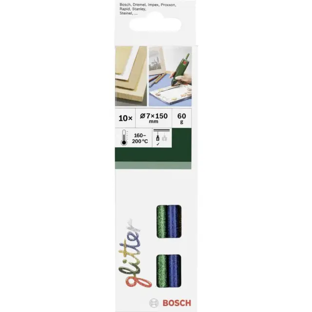 Bosch Accessories 2609256D31 Bâtons de colle 7 mm 150 mm couleurs diverses