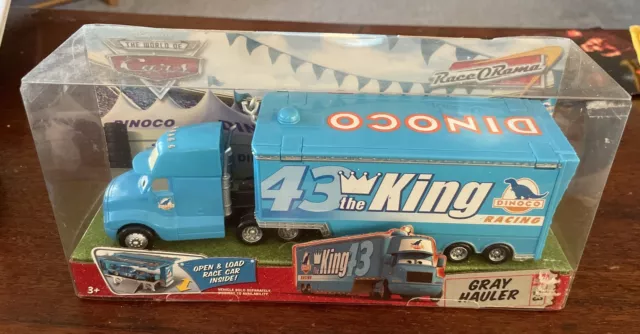 DISNEY Pixar CARS Race O Rama GRAY team DINOCO THE KING HAULER #3 Diecast NEW