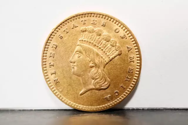 NobleSpirit No Reserve ) 1857 Indian Princess Head GOLD Dollar AU