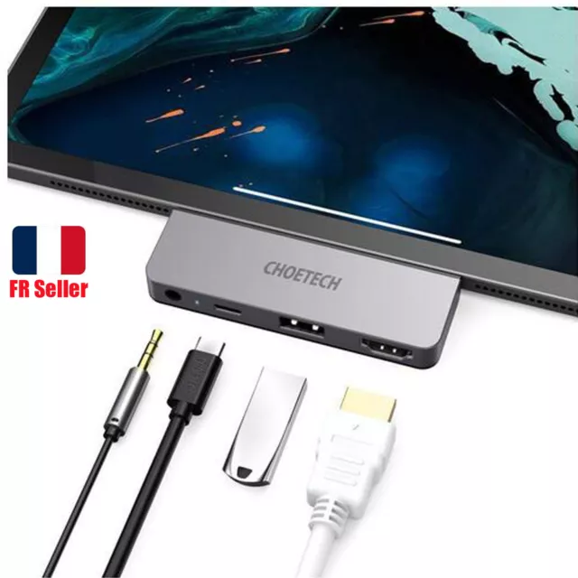 IPad pro USB C hub 4 en 1 c type 4K 60HZ adaptateur HDMI affichage de charger