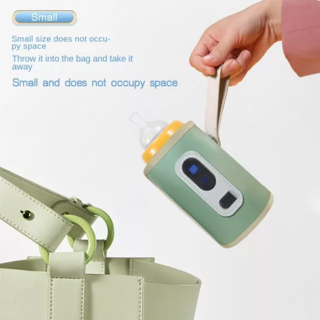 USB Milk Water Warmer Digital Display Travel Stroller Milk Bottle Heater