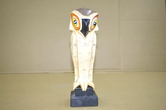 Búho 25CM de Hierro Fundido 2,3KG Pesado En Hecho Mano Pintado Pájaro Estatua
