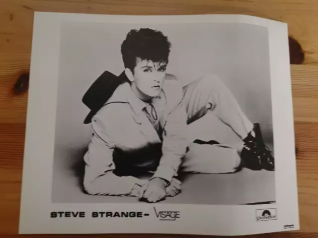 STEVE STRANGE OF VISAGE Rare POLYDOR RECORDS Original glossy PRESS PHOTO