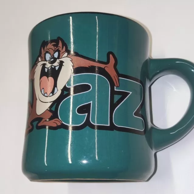 TAZ Tasmanian Devil WB Warner Bros Mug Vintage Green 1996 Looney Tunes