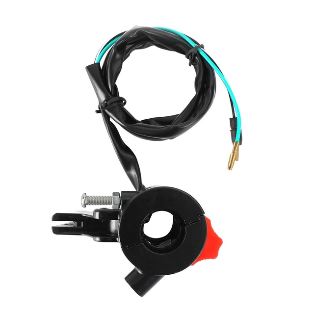 Interrupteur D'arrêt D'urgence Du Moteur, Moteur De Moto 12 V Sur Arrêt, Interrupteur D'arrêt Fixation Du Guidon Câble De Fixation Pour VTT Quad Dirt Bike Coupe Circuit Quad Pocket Coupe Circuit