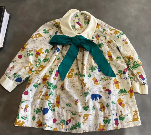 Vintage Sears Winnie the Pooh toddler girl's dress Sz 6