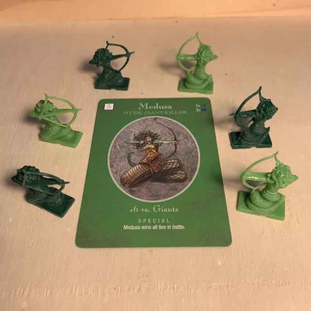 MEDUSA 6 Tokens and Battle Card for AGE OF MYTHOLOGY Game Greek Parts