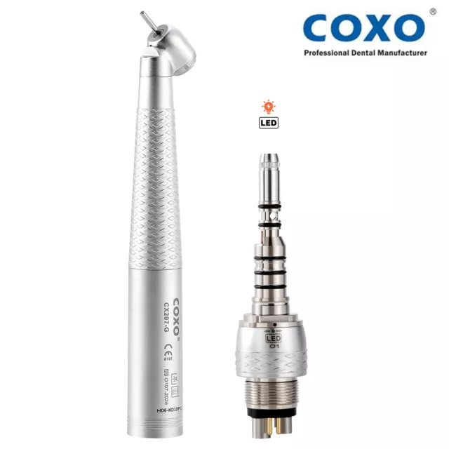 COXO Dental Surgical Handpiece 45° Angle Fit KaVo Fiber Optic 6 Hole Coupler