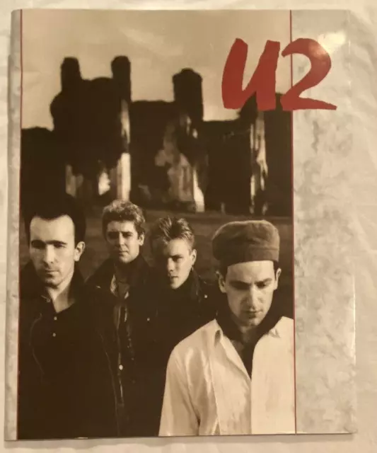 U2 Unforgettable Fire US Tour Book PROGRAM Anton Corbijn RARE RED 1984-1985 Vtg