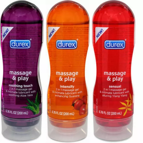 Durex 2 in 1 Massage & Play Water Based Personal Lubricant - Choose Style