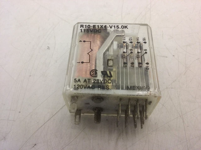 Potter & Brumfield R10-E1X4-V15.0K Relay 115Vdc 4 Pole 120Vac 5A